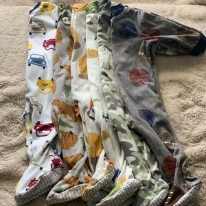 6 Baby Boy Carte’s footie pajamas 12 month
